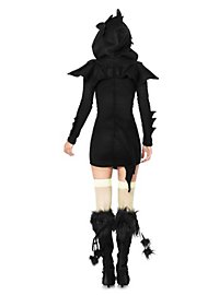 Schwarzer Drache Hoodie Dress