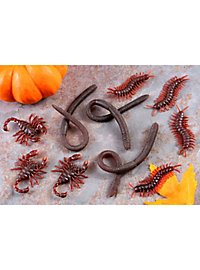 Scorpions rougeâtres décoration d'Halloween 20 pièces