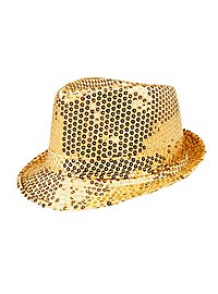 sequin hat gold
