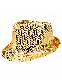 sequin hat gold