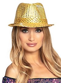sequin hat gold