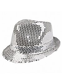 sequin hat silver