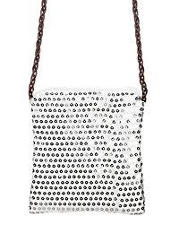 Sequined bag silver