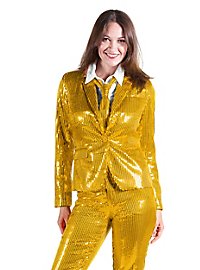 Sequined suit for ladies gold