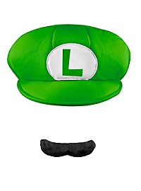 Set casquette et barbe Super Mario Luigi