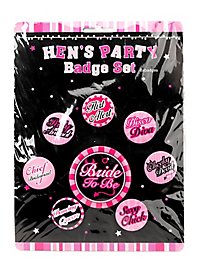 Set de badges pour fête de mariage