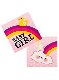 Set de décoration de fête de bébé Girl 31 pièces pour 6 personnes