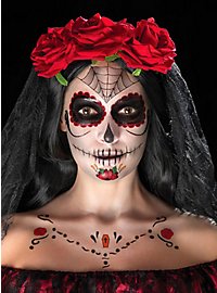Set de maquillage Dia de los Muertos noir-rouge