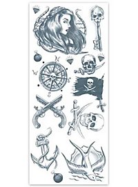 Set De Tatuajes Adhesivos De Pirata