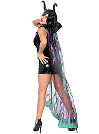 Set di accessori con corna da fata oscura e mantello infuocato