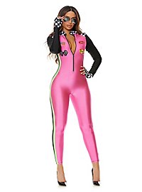 Sexy Formel 1 Pilotin Kostüm pink