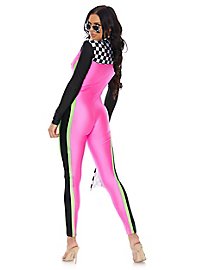 Sexy Formel 1 Pilotin Kostüm pink
