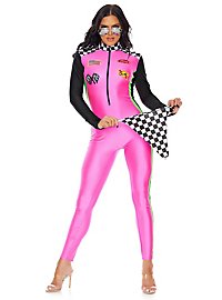 Sexy Formula 1 female pilot costume pink
