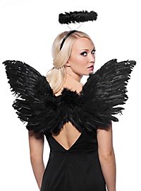 Sexy Zwarte Engel Accessoire Set