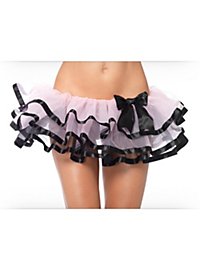 Short Petticoat with Bow black-pink