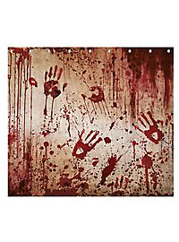 Shower Curtain Covered In Blood