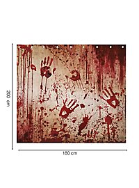 Shower Curtain Covered In Blood