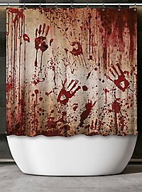 Shower Curtain Covered In Blood