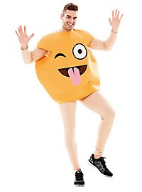 Silly smiley emoji costume