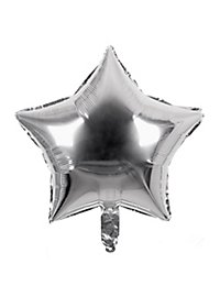 Silver star foil balloon