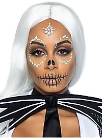 Skeleton face jewellery to stick on