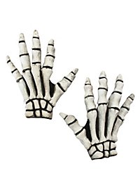 Skeleton Hands short white made of latex