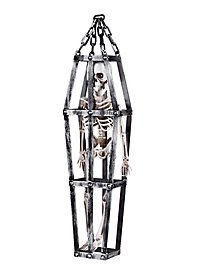 Skeleton in torture cage hanging decoration