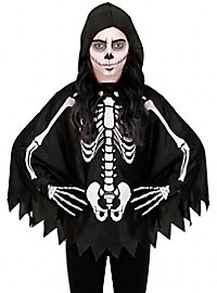 Skelett Poncho für Jungen und Mädchen