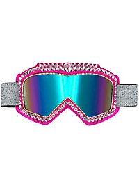 Skibriller med strass, lyserøde