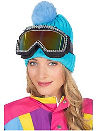 Skibriller med strass, lyserøde