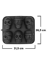 Skull silicone mould for mini cakes 6-grid