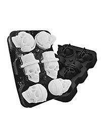 Steampunk skull ice cube silicone mould 6-grid