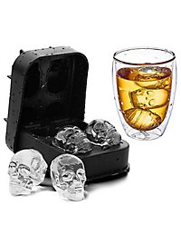 Small skull silicone mould for ice cubes, chocolate and baking 4-grid