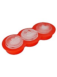Smiley silicone mould for ice cubes and baking 3-grid