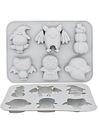 Sød Halloween Monster Silikonform Til Isterninger Og Bagning 6-Fach