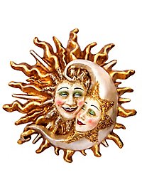 Sole Luna craquele grande Venetian Mask