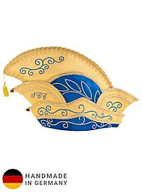 Somptueuse casquette de comité bleu et or avec broderie élaborée