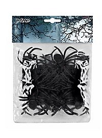 Sorte Edderkopper Halloween Pynt 12 Stk