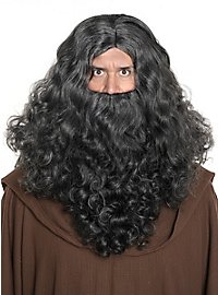 Sortgrå dværgparyk og skæg