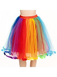 Sottoveste con gonna arcobaleno