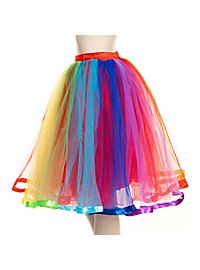 Sottoveste con gonna arcobaleno