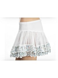 Sottoveste di paillettes bianco-argento