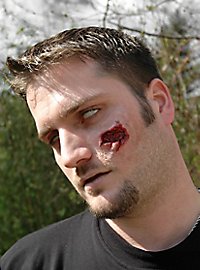 Spider Attack Latex Bisswunde mit Hautkleber