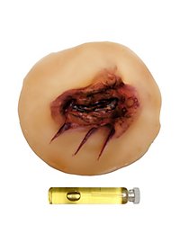 Spider Attack Latex Bisswunde mit Hautkleber