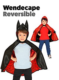 Spiderbat superhero reversible cape for kids
