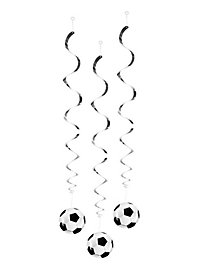 Spirales décoratives de football 3 pièces