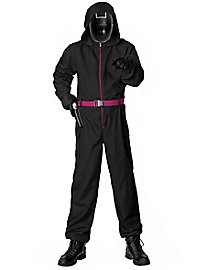 Squid Game – Maskeret Officer Kostume Sort