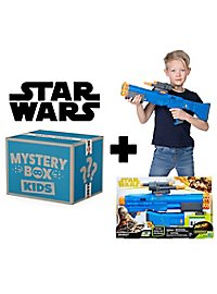Star Wars Mystery Box for kids with Chewbacca blaster and 2 costumes