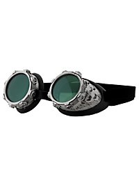 Steampunk Brille Luftpirat grau-grün