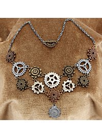 Steampunk Gear Jewelry Set With earrings and necklace